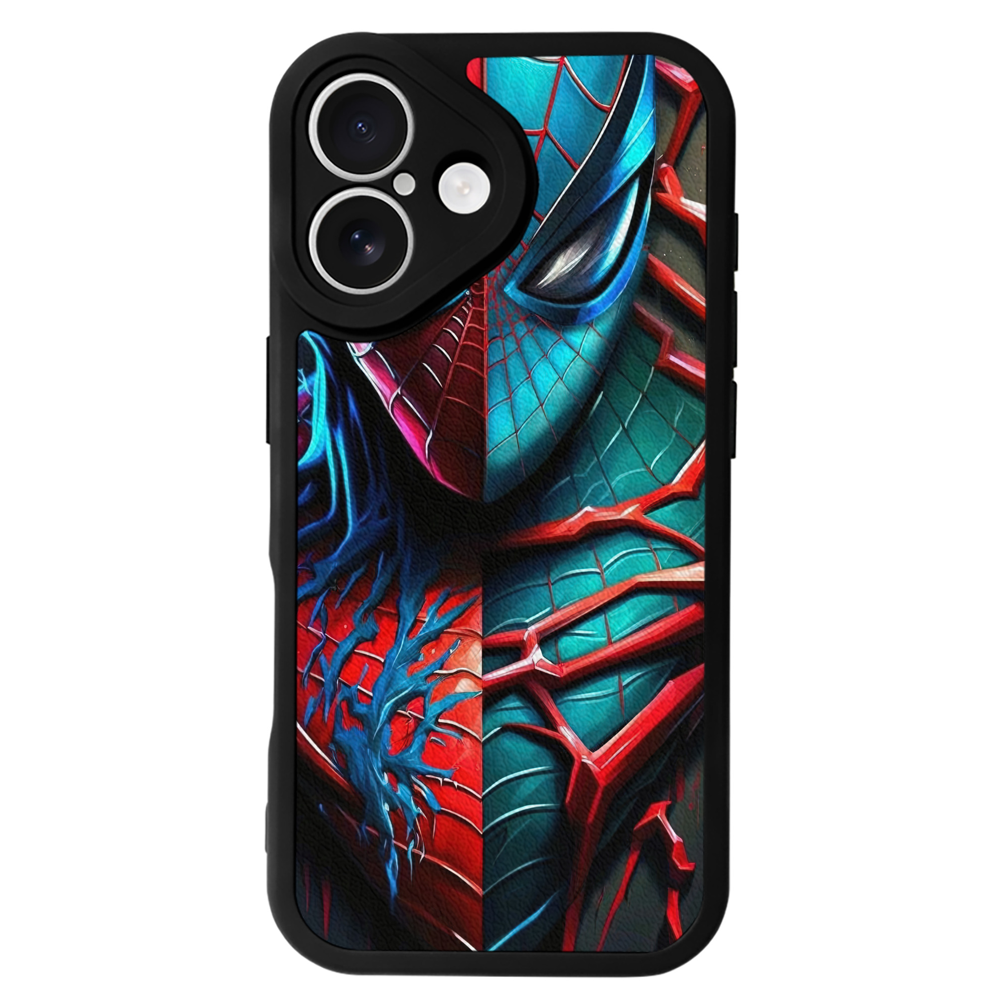 （画像用） Spider Man スパイダーマン 【iPhone 16シリーズ対応】シリコンスマホケース（レザー調） 材質：シリコン